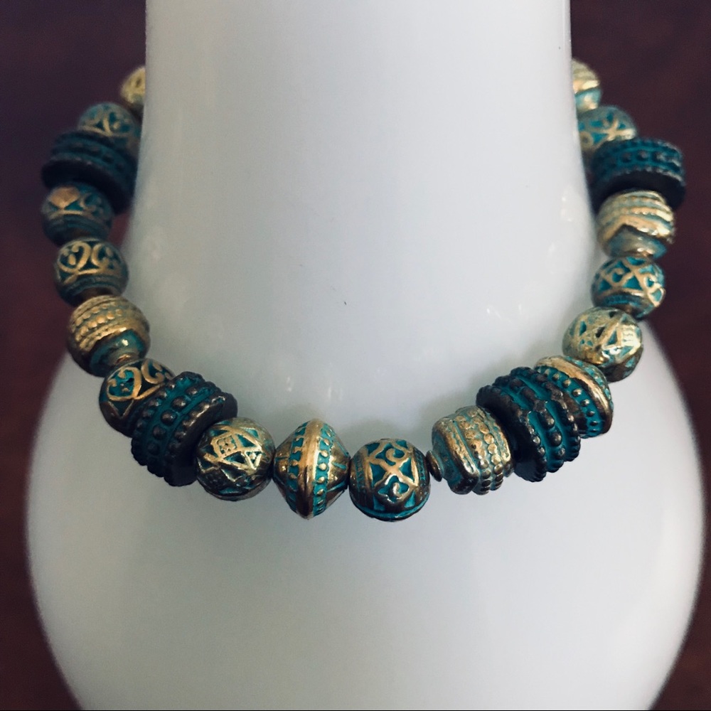 Unisex | Handcrafted Antique Metal Bead Bracelet